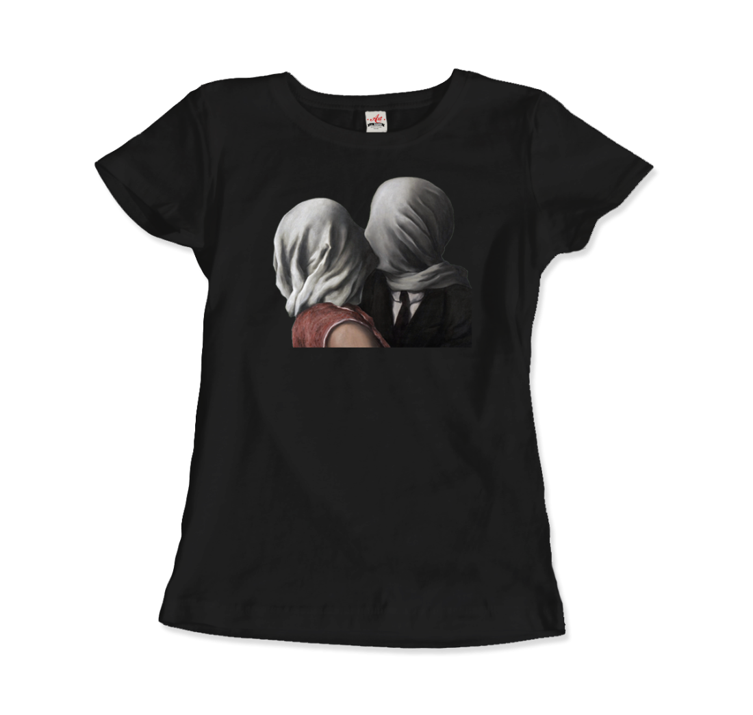 Rene Magritte The Lovers Ii (1928) Artwork T-Shirt-Art-O-Rama Shop-Men (Unisex)-White-S-Urbanheer