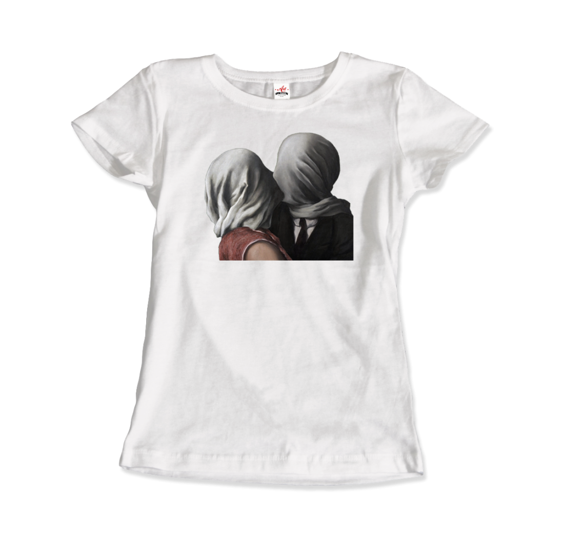 Rene Magritte The Lovers Ii (1928) Artwork T-Shirt-Art-O-Rama Shop-Men (Unisex)-Heather Grey-S-Urbanheer