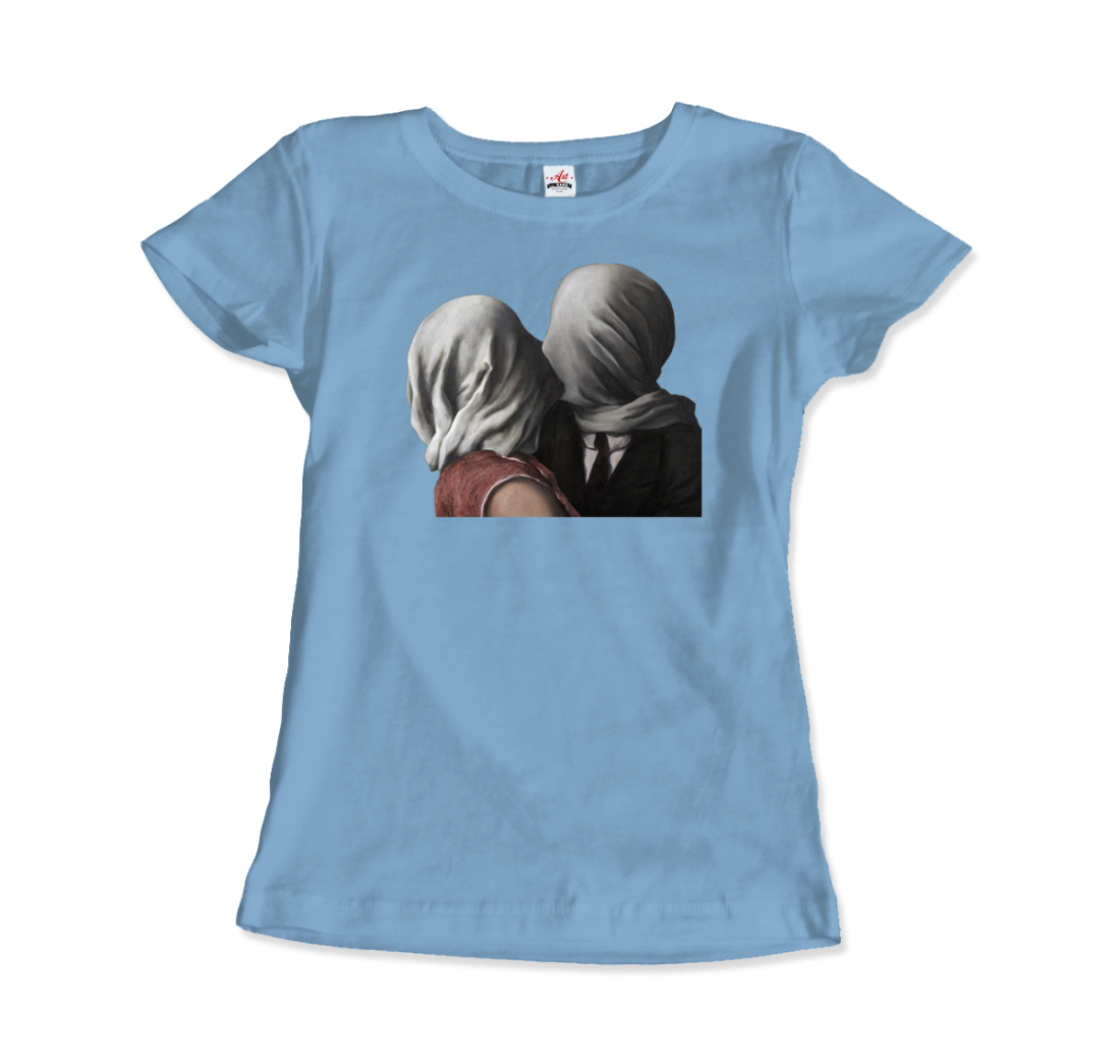 Rene Magritte The Lovers Ii (1928) Artwork T-Shirt-Art-O-Rama Shop-Men (Unisex)-White-S-Urbanheer