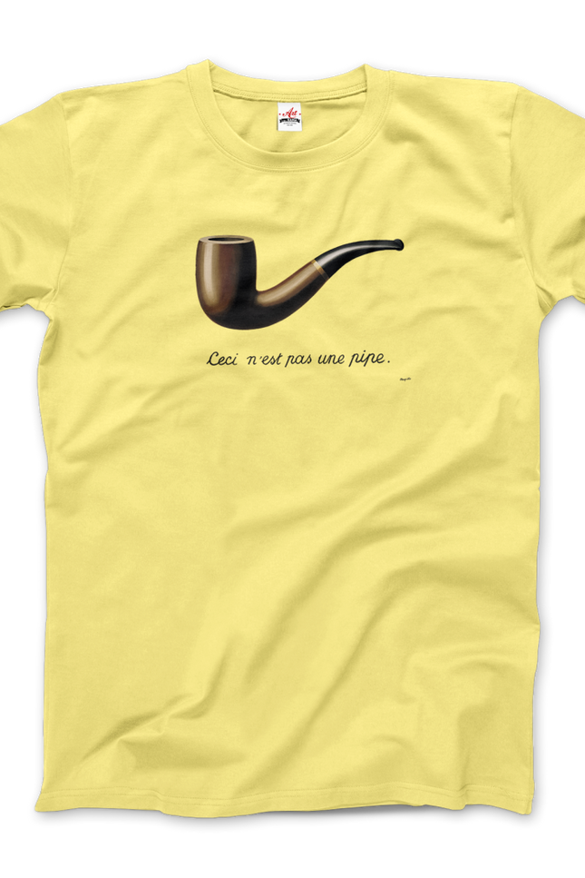 Rene Magritte This Is Not A Pipe, 1929 Artwork T-Shirt-Art-O-Rama Shop-Women (Fitted)-White-S-Urbanheer