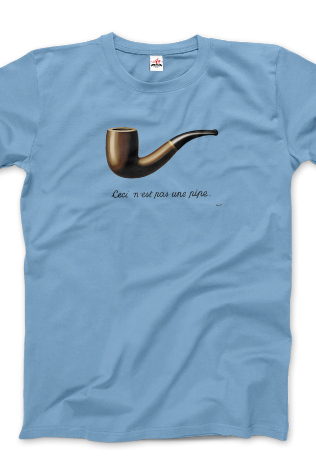 Rene Magritte This Is Not A Pipe, 1929 Artwork T-Shirt-Art-O-Rama Shop-Men (Unisex)-White-S-Urbanheer