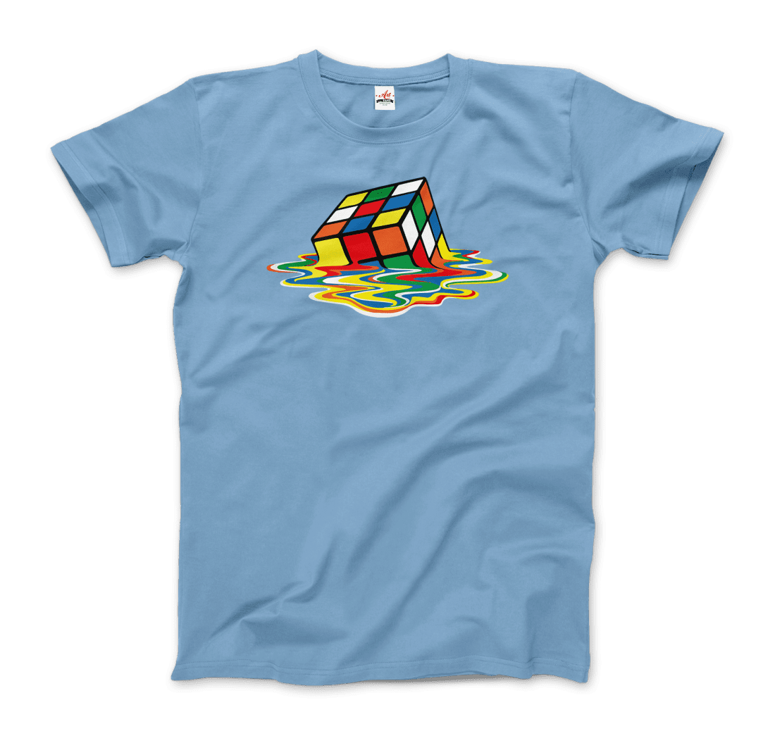 Rubick'S Cube Melting, Sheldon Cooper'S T-Shirt-Art-O-Rama Shop-Men (Unisex)-Heather Grey-S-Urbanheer