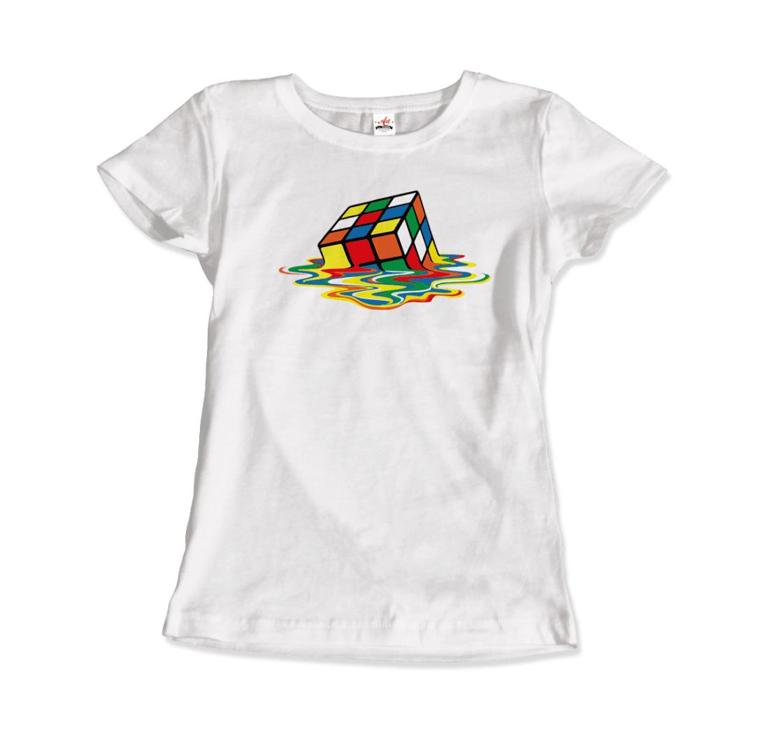 Rubick'S Cube Melting, Sheldon Cooper'S T-Shirt-Art-O-Rama Shop-Men (Unisex)-Black-S-Urbanheer