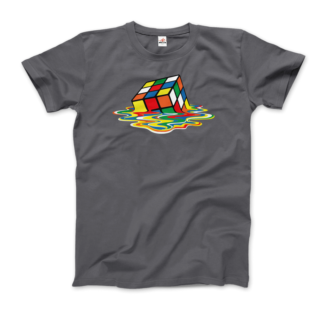Rubick'S Cube Melting, Sheldon Cooper'S T-Shirt-Art-O-Rama Shop-Men (Unisex)-Black-S-Urbanheer
