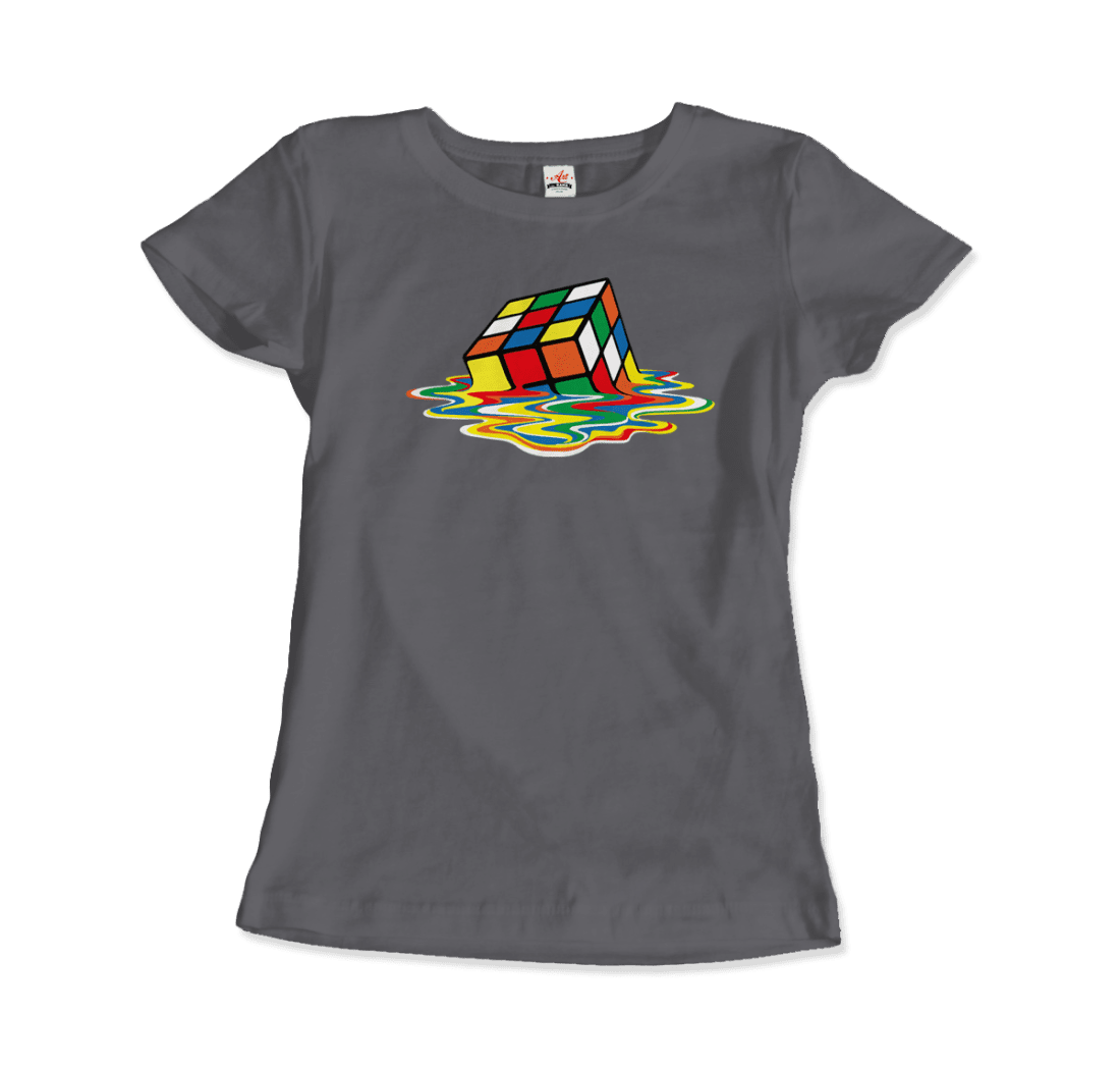 Rubick'S Cube Melting, Sheldon Cooper'S T-Shirt-Art-O-Rama Shop-Men (Unisex)-White-S-Urbanheer