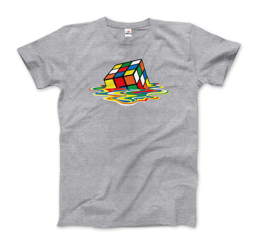 Rubick'S Cube Melting, Sheldon Cooper'S T-Shirt-Art-O-Rama Shop-Men (Unisex)-Black-S-Urbanheer