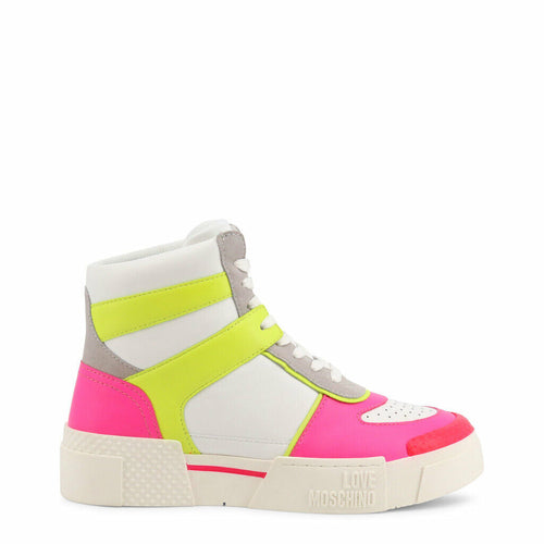 Neon Pink High Top Sneakers-Love Moschino-10-Urbanheer