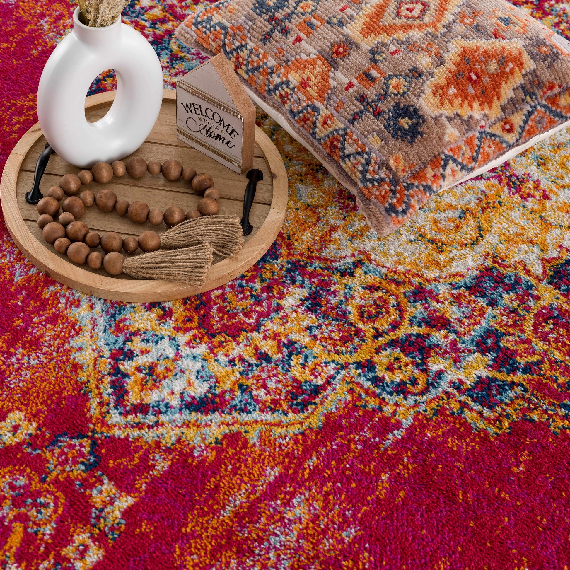 Istanbul Red Area Carpet - Clearance-Rugs-Hauteloom-5'3"x7'3" Rectangle-Urbanheer