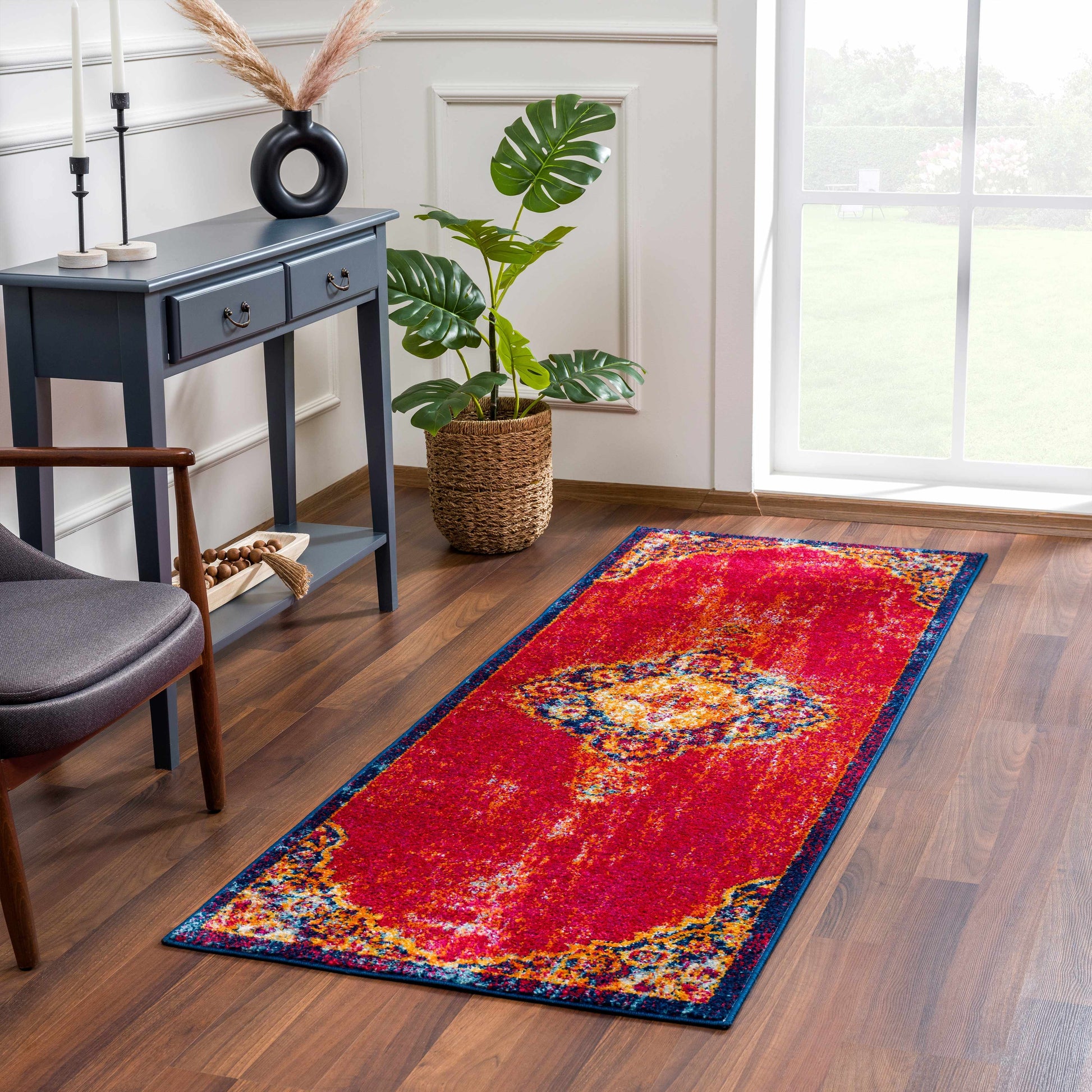 Istanbul Red Area Carpet - Clearance-Rugs-Hauteloom-5'3"x7'3" Rectangle-Urbanheer