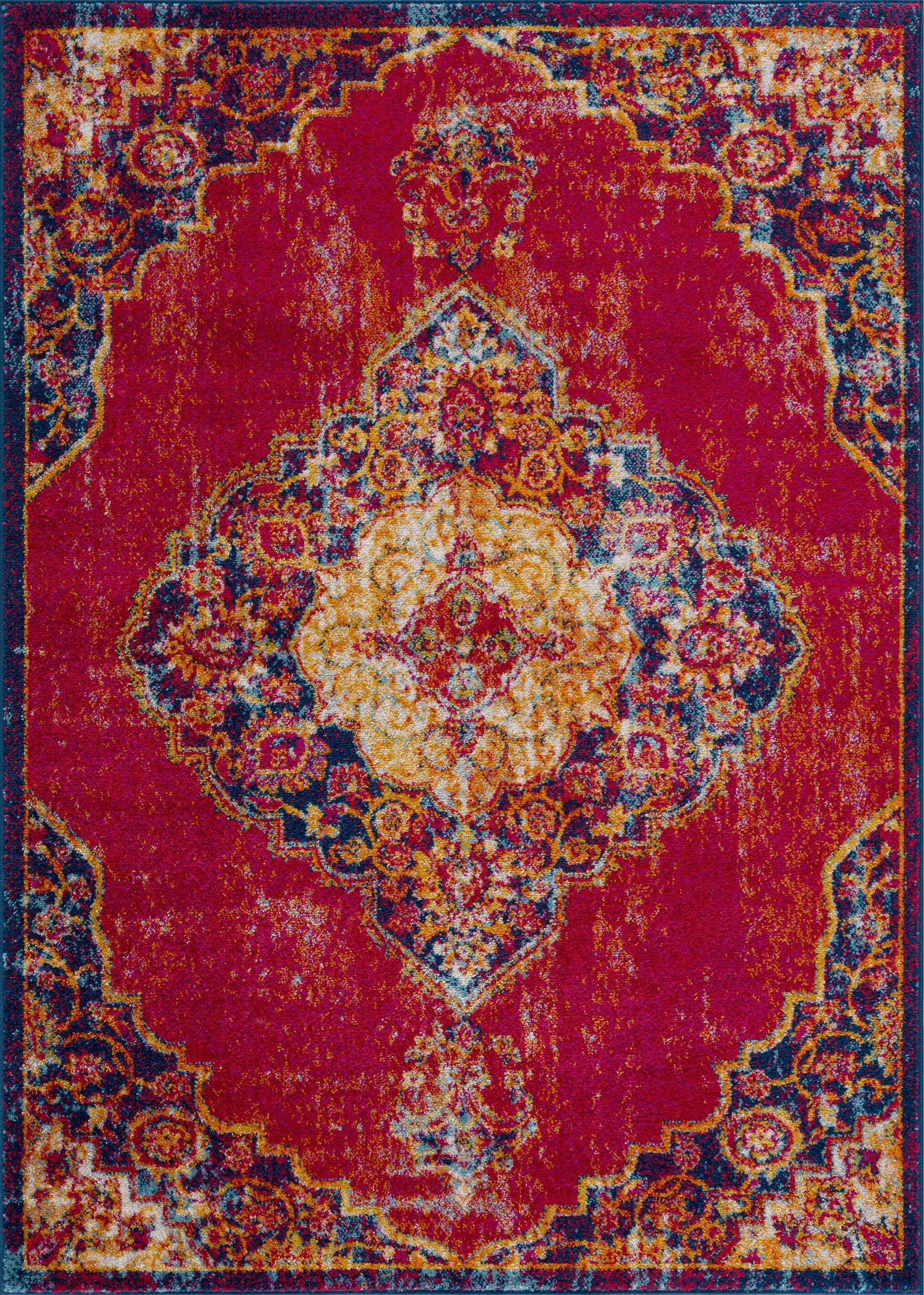 Istanbul Red Area Carpet - Clearance-Rugs-Hauteloom-5'3"x7'3" Rectangle-Urbanheer