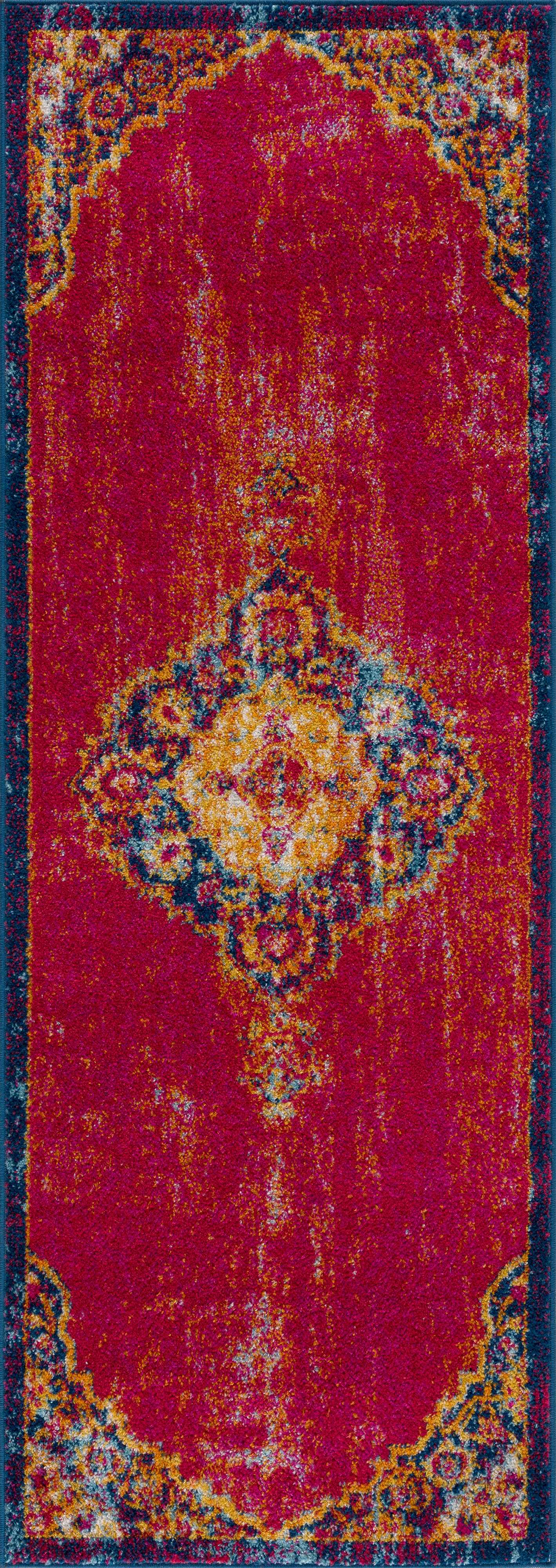 Istanbul Red Area Carpet - Clearance-Rugs-Hauteloom-5'3"x7'3" Rectangle-Urbanheer