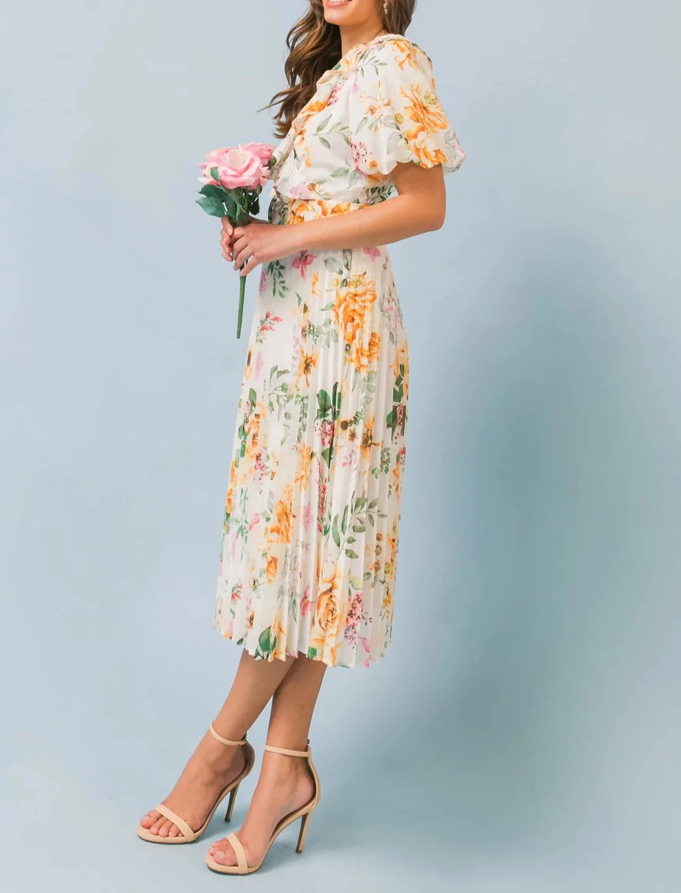 French Countryside Woven Midi Dress.-FLYING TOMATO-S-Urbanheer