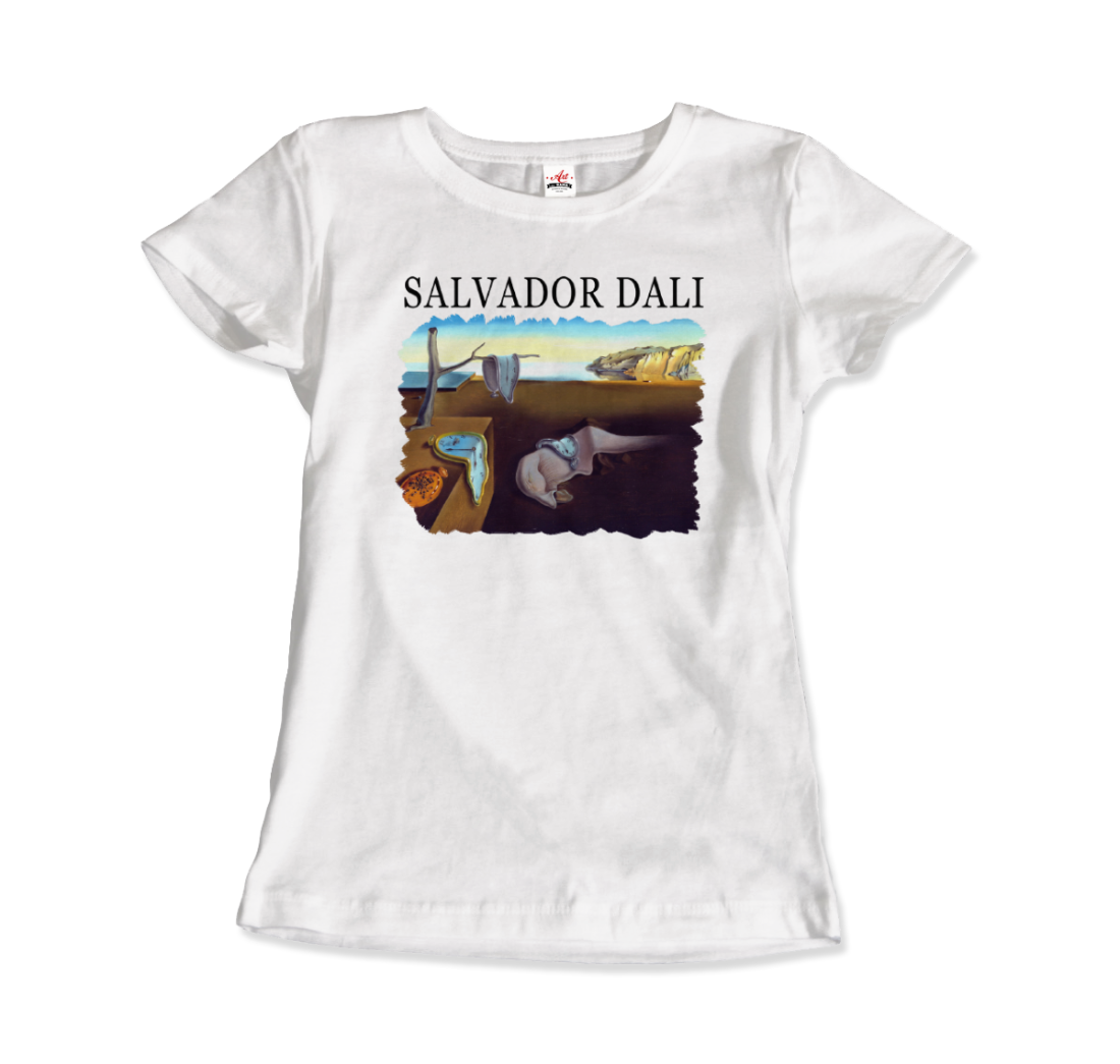 Salvador Dali The Persistence Of Memory 1931 Artwork T-Shirt-Art-O-Rama Shop-Men (Unisex)-White-S-Urbanheer