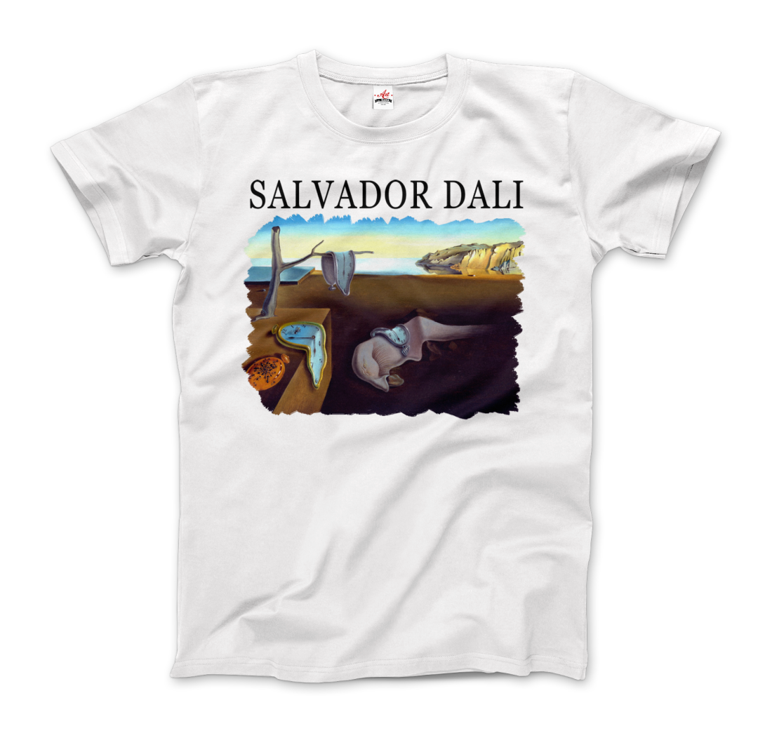 Salvador Dali The Persistence Of Memory 1931 Artwork T-Shirt-Art-O-Rama Shop-Men (Unisex)-White-S-Urbanheer