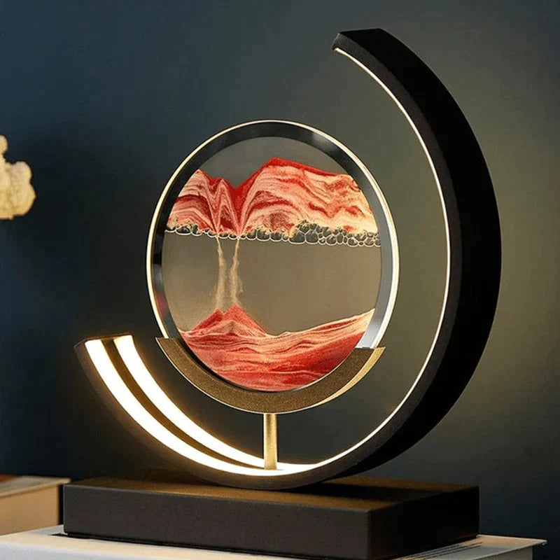 Moving Sand Sandscapes Led Table Lamp-Lighting-EP Designlab LLC-Urbanheer