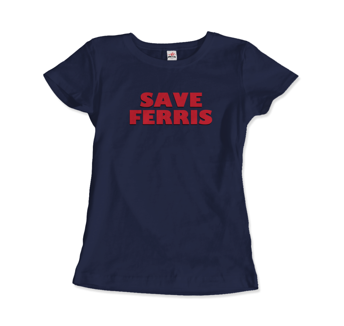 Save Ferris from Ferris Bueller's Day Off T-Shirt-Art-O-Rama Shop-Men (Unisex)-Charcoal-S-Urbanheer