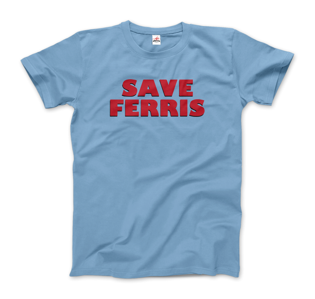 Save Ferris from Ferris Bueller's Day Off T-Shirt-Art-O-Rama Shop-Men (Unisex)-Black-S-Urbanheer