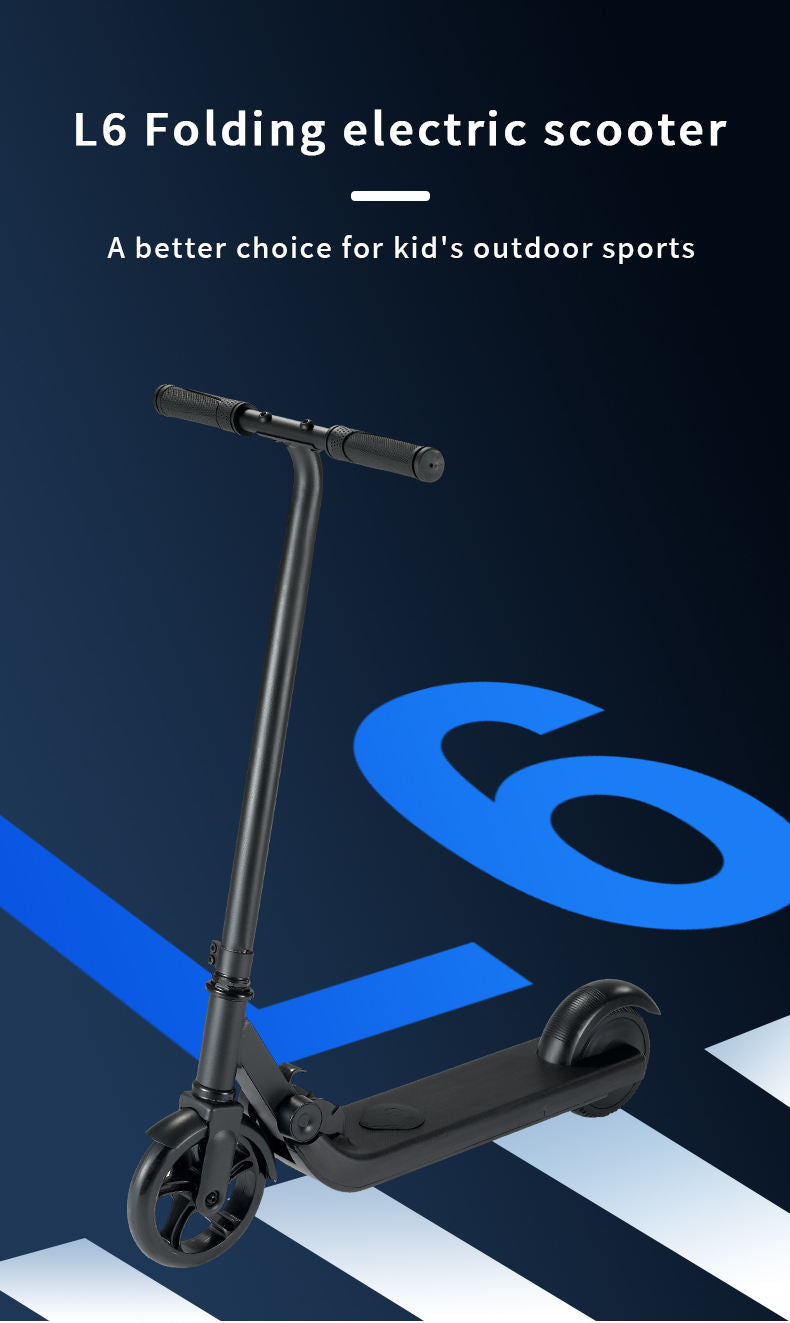 Kids Electric Scooter Model L6 - Black-Fulfillment Center-Urbanheer