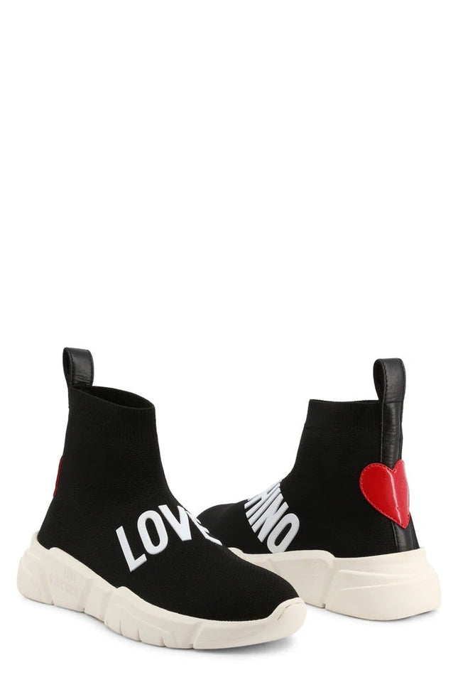 High Top Logo Sock Sneakers-Love Moschino-Urbanheer