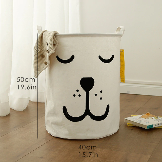 Sleep Dog Printed Quilted Storage Bag With Handle Storage Bin Closet Toy Box Container Organizer Fab-Baby Bedding Design-Urbanheer