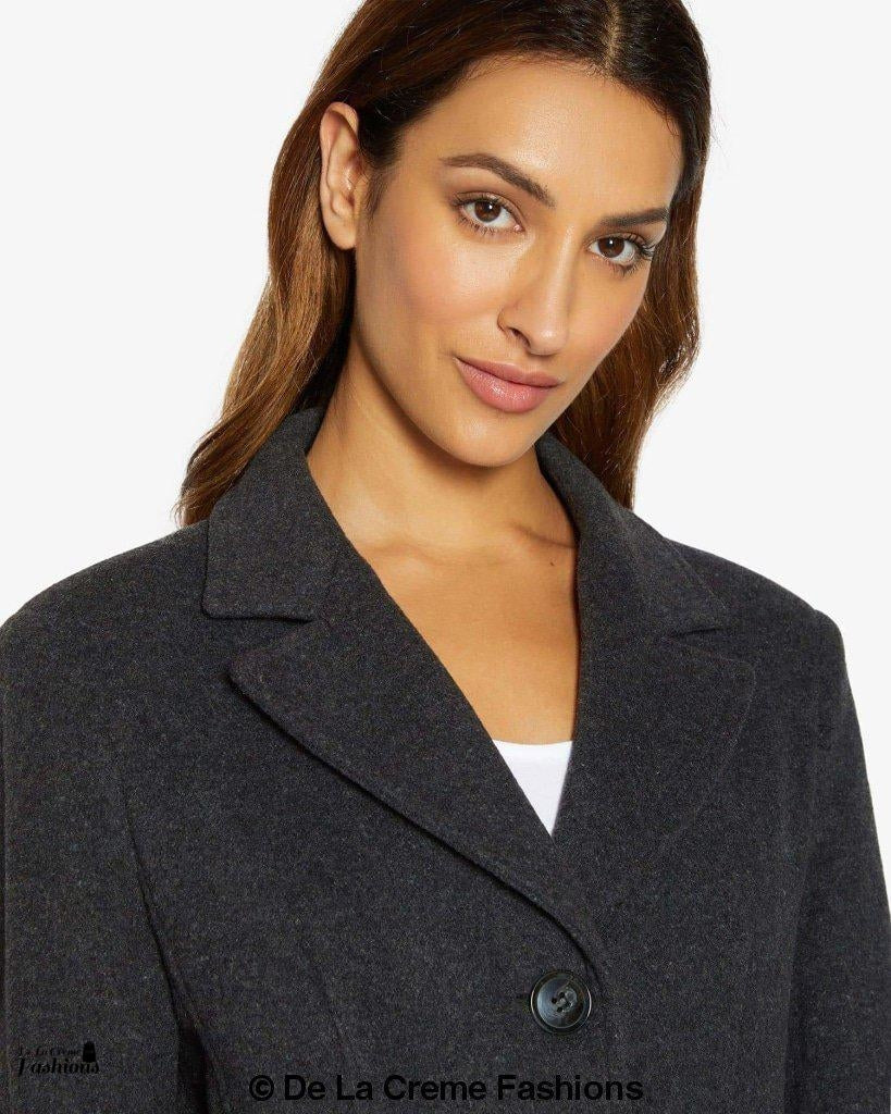 Slim Fit Wool Blend Longline Maxi Coat (1816)-Rose Eleusis-UK 10/EU 38/US 6-Black-Urbanheer