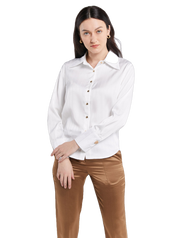 White Smooth Striped Long-Sleeve Shirt-Lattelier-S-Urbanheer