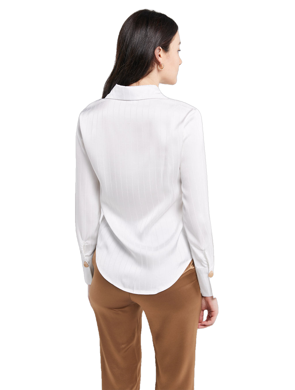 White Smooth Striped Long-Sleeve Shirt-Lattelier-S-Urbanheer