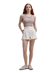 Solid Knitted Cut-Out Crop Top-Heer Decor-S-Urbanheer