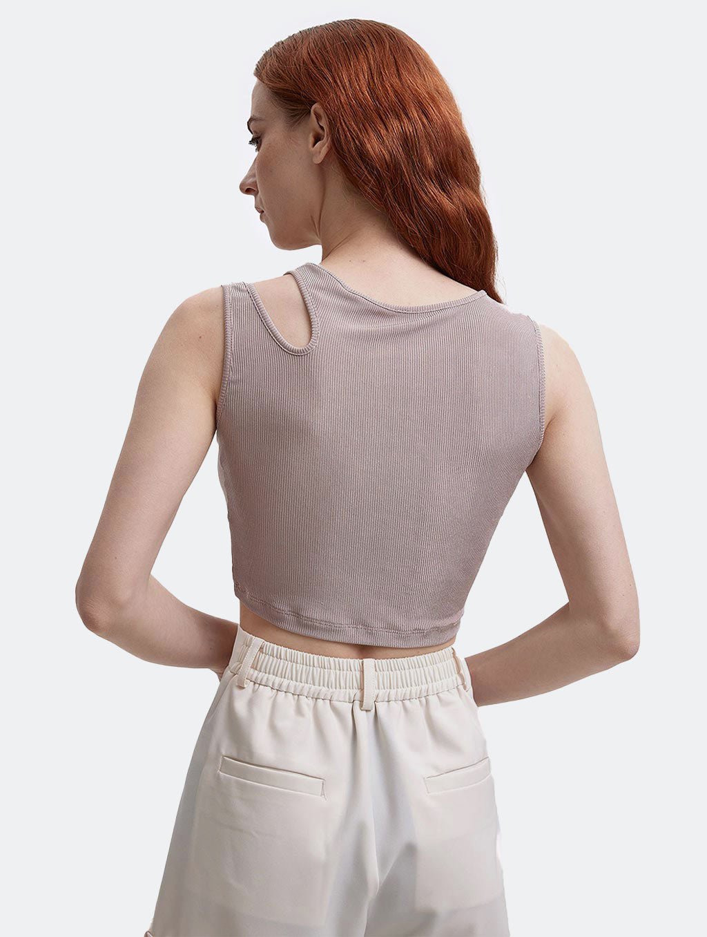 Solid Knitted Cut-Out Crop Top-Heer Decor-S-Urbanheer