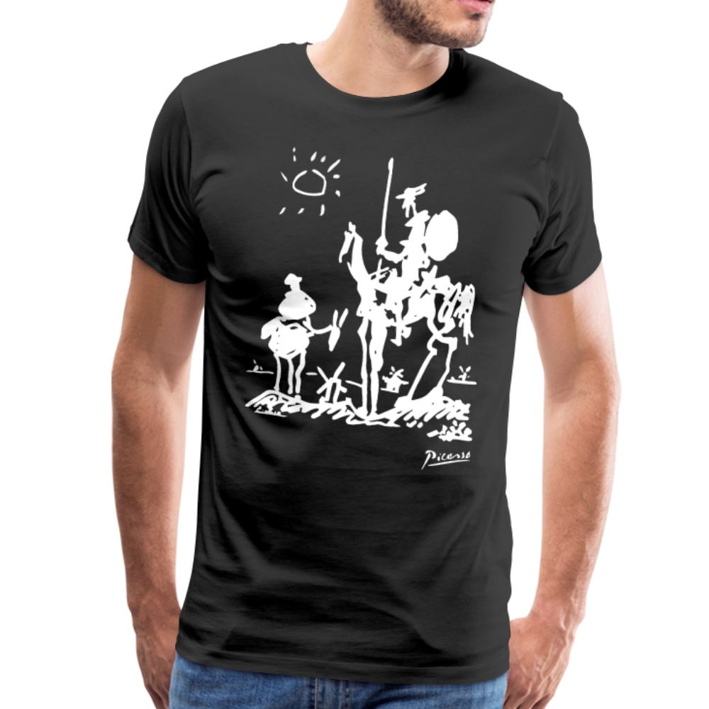 Pablo Picasso Don Quixote of La Mancha 1955 Artwork T-Shirt-T-Shirt-Art-O-Rama Shop-Men (Unisex)-Heather Grey-S-Urbanheer