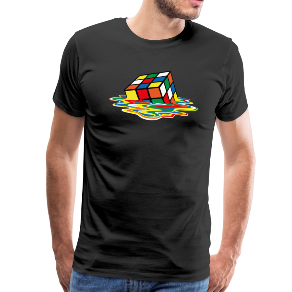 Rubick'S Cube Melting, Sheldon Cooper'S T-Shirt-Art-O-Rama Shop-Men (Unisex)-Black-S-Urbanheer