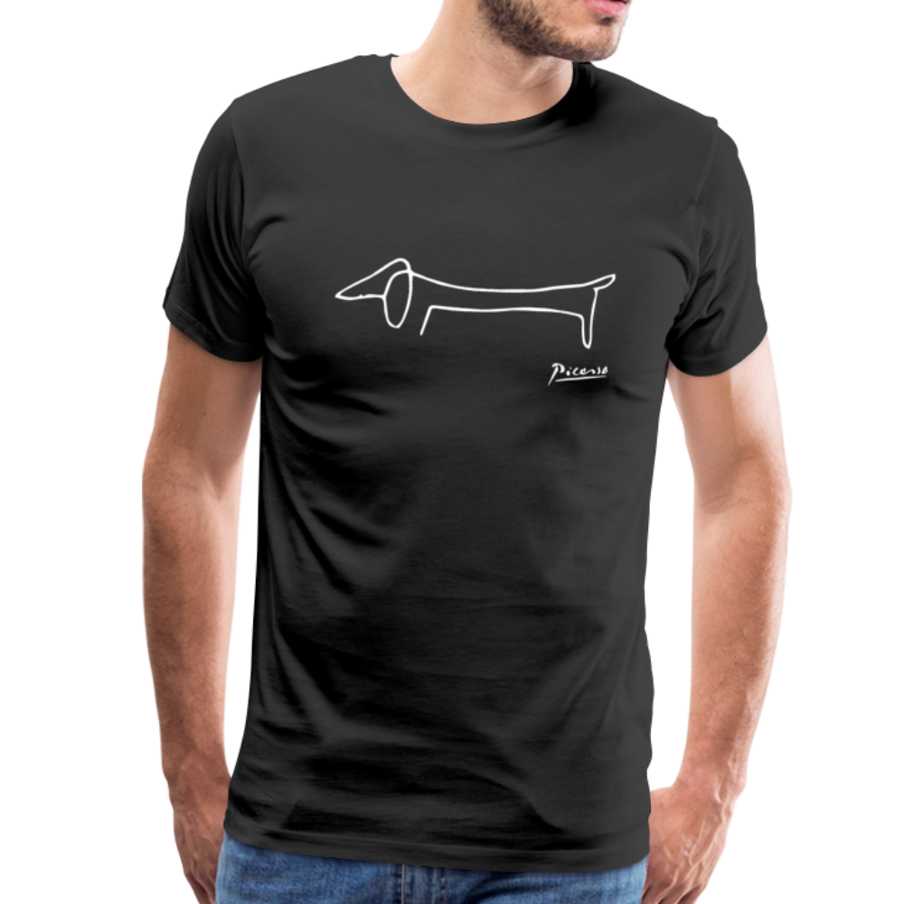 Pablo Picasso Dachshund Dog (Lump) Artwork T-Shirt-Art-O-Rama Shop-Men (Unisex)-White-S-Urbanheer
