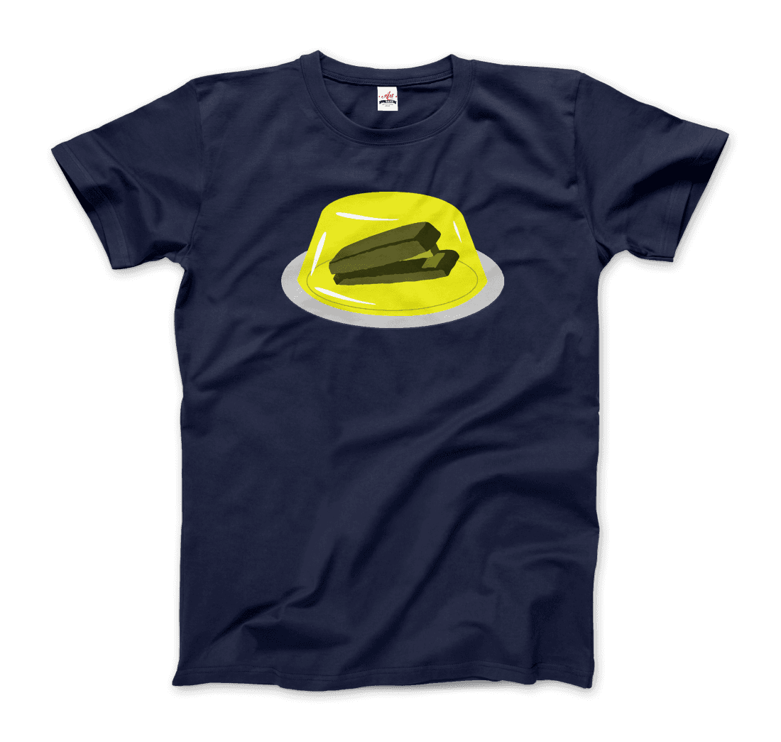 Stapler In Jello Prank From The Office T-Shirt-Art-O-Rama Shop-Men (Unisex)-Black-S-Urbanheer