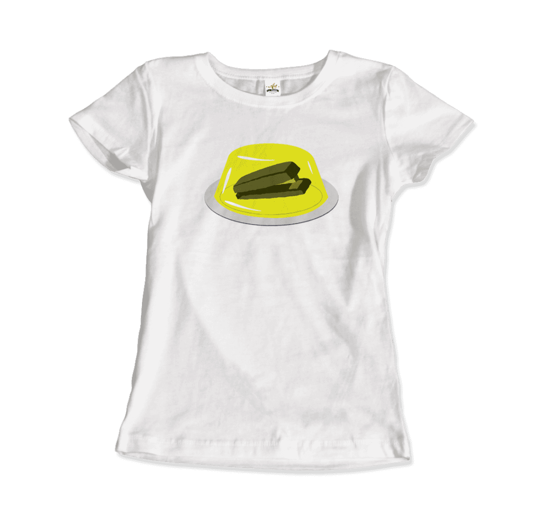 Stapler In Jello Prank From The Office T-Shirt-Art-O-Rama Shop-Men (Unisex)-Black-S-Urbanheer