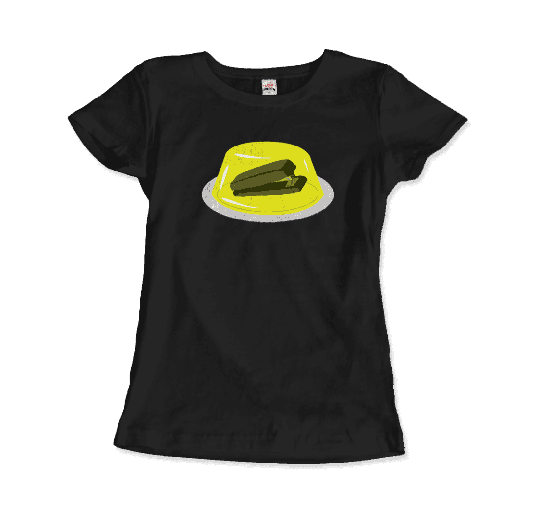 Stapler In Jello Prank From The Office T-Shirt-Art-O-Rama Shop-Men (Unisex)-Black-S-Urbanheer