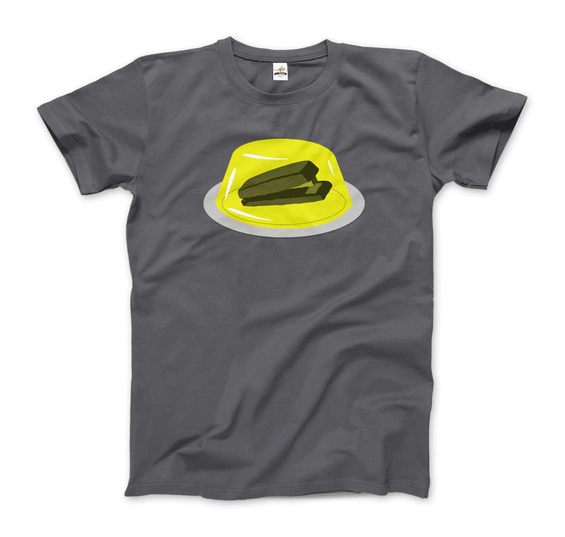 Stapler In Jello Prank From The Office T-Shirt-Art-O-Rama Shop-Men (Unisex)-Black-S-Urbanheer