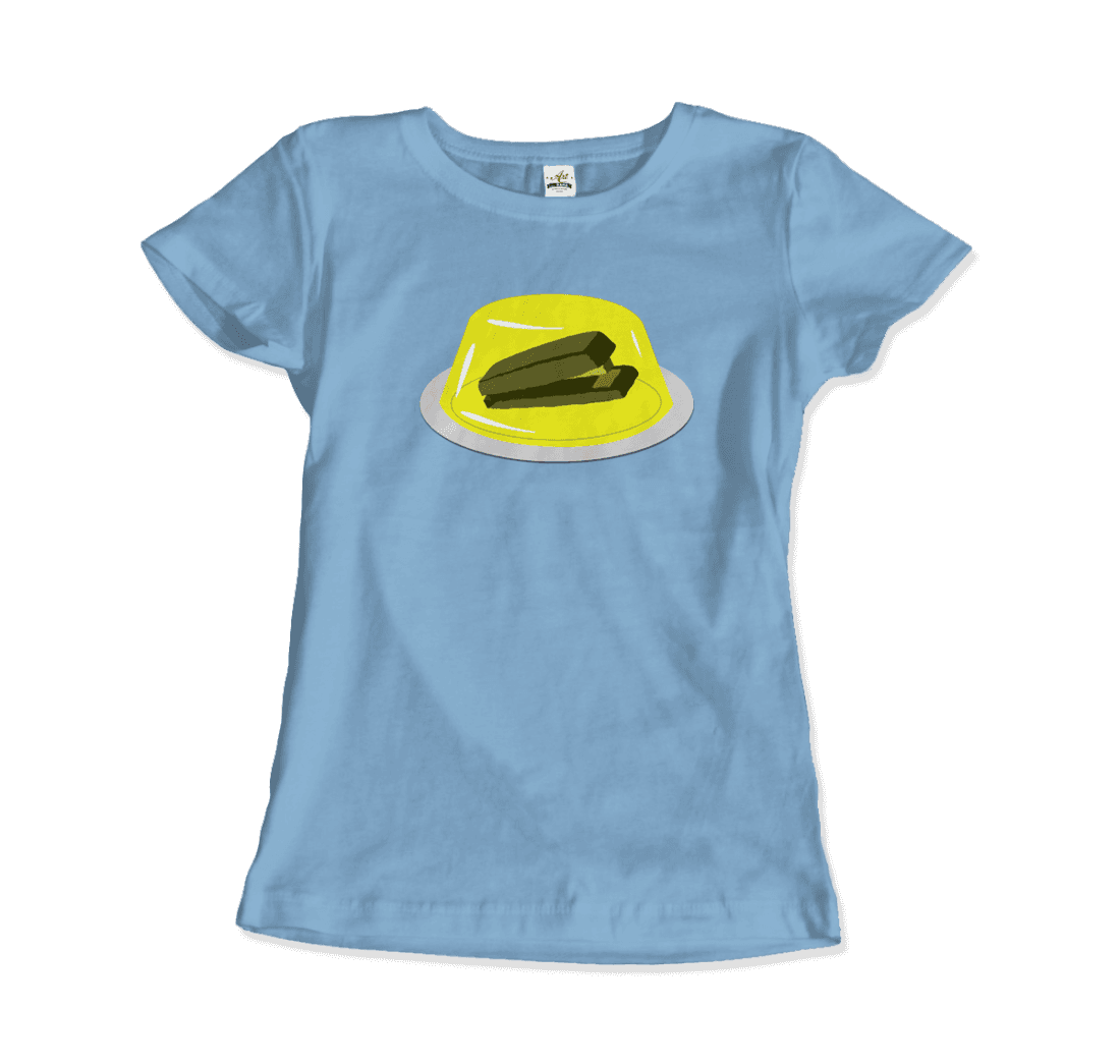 Stapler In Jello Prank From The Office T-Shirt-Art-O-Rama Shop-Men (Unisex)-Black-S-Urbanheer