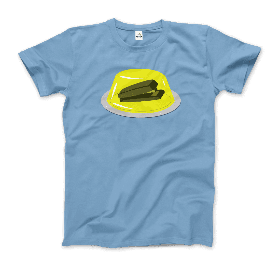 Stapler In Jello Prank From The Office T-Shirt-Art-O-Rama Shop-Men (Unisex)-Black-S-Urbanheer