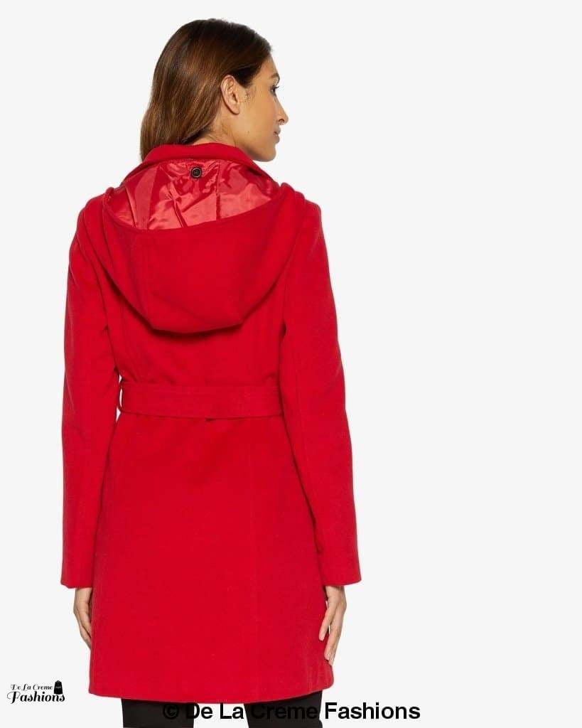 (Pre-Order) Double Breasted Hooded Coat (1225)-Rose Eleusis-UK 10/EU 38/US 6-Black-Urbanheer