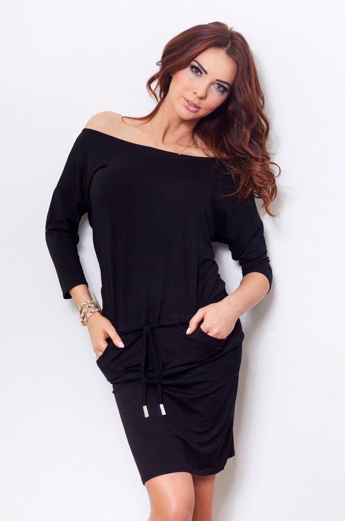 Numoco 13-1A Sporty Dress - Black-numoco-Black-XS-Urbanheer