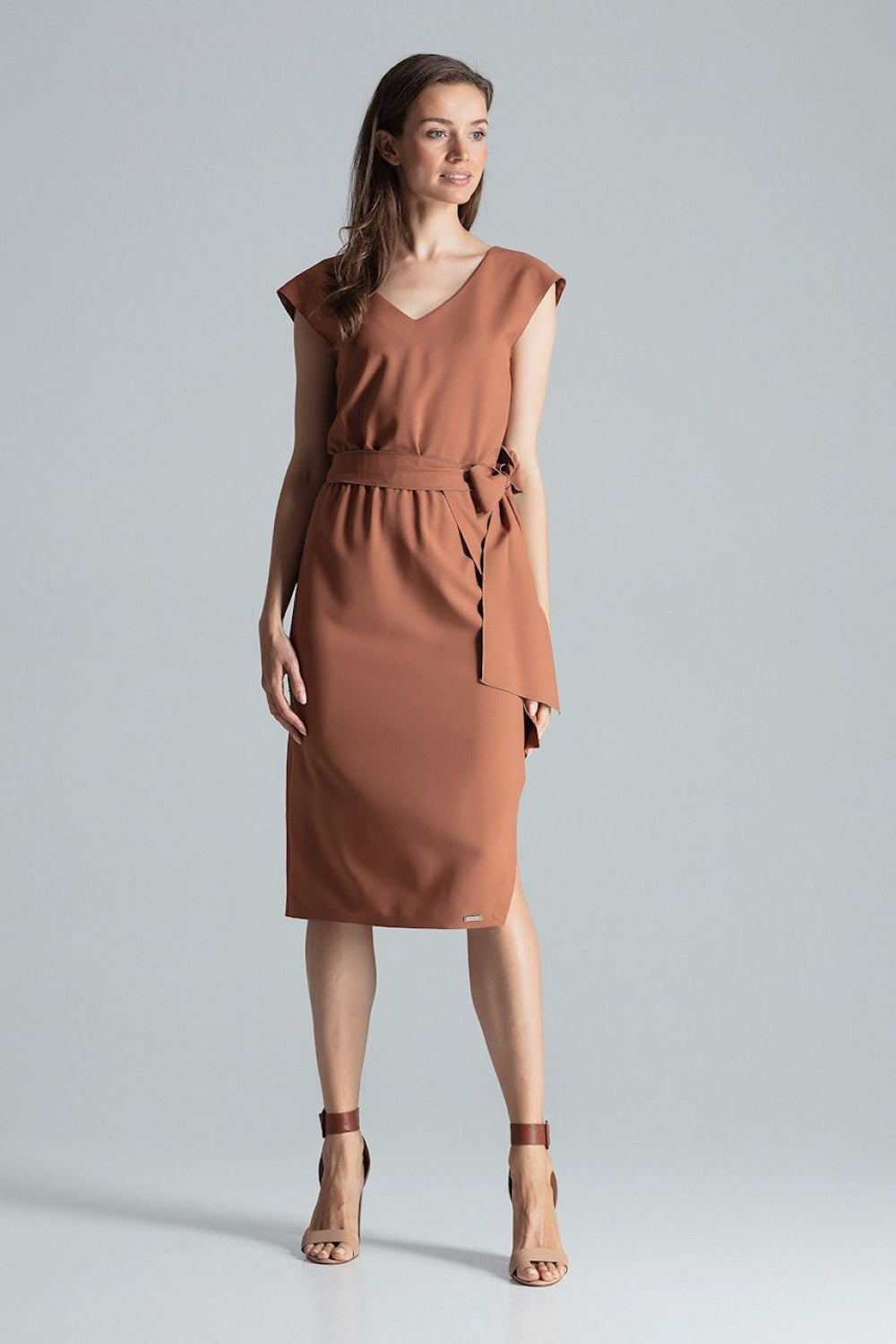 All-Day Comfort: Women Dress-Figl-brown-L-Urbanheer