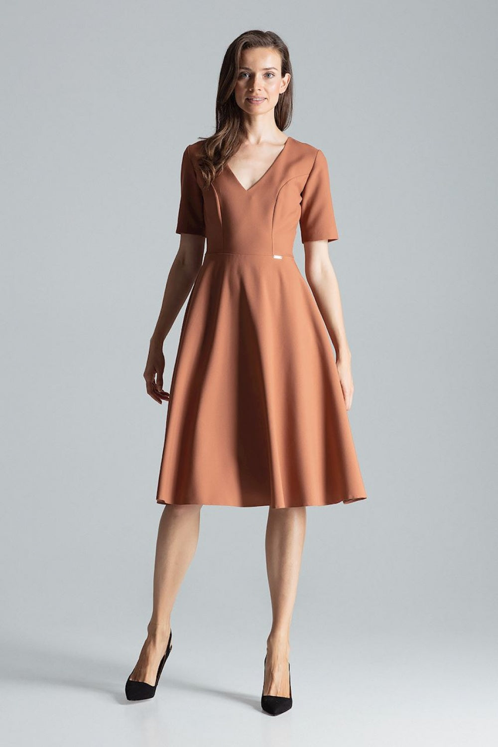 All-Day Comfort: Women Dress-Figl-brown-L-Urbanheer