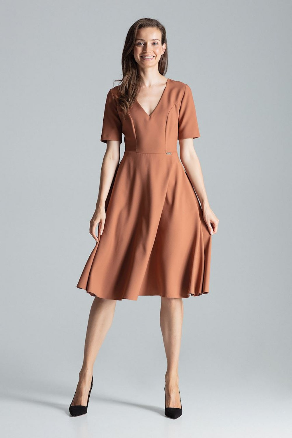 All-Day Comfort: Women Dress-Figl-brown-L-Urbanheer