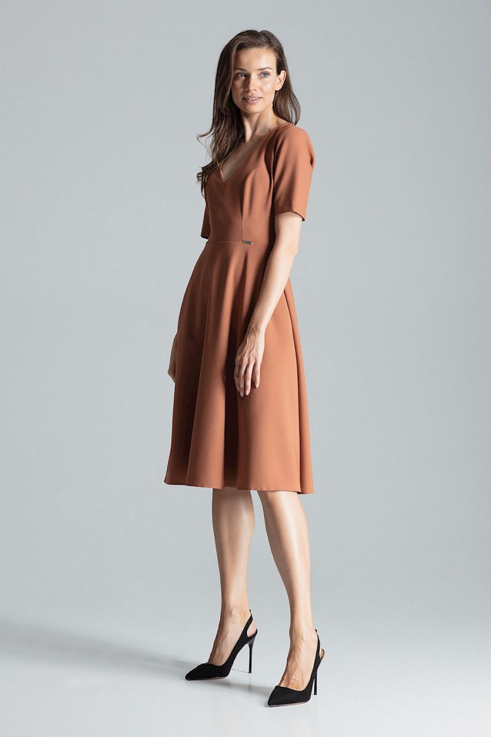 All-Day Comfort: Women Dress-Figl-brown-L-Urbanheer