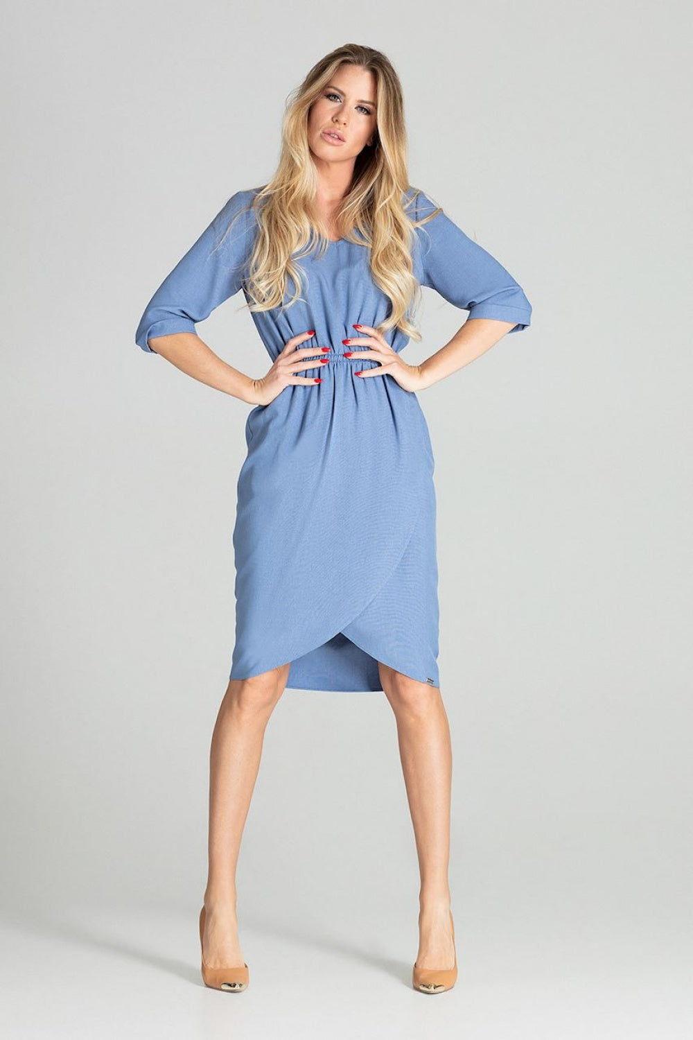 All-Day Comfort: Women Dress-Clothing - Women-Figl-blue-L-Urbanheer