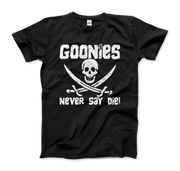 The Goonies Never Say Die Distressed Design T-Shirt-Art-O-Rama Shop-Men (Unisex)-Black-S-Urbanheer