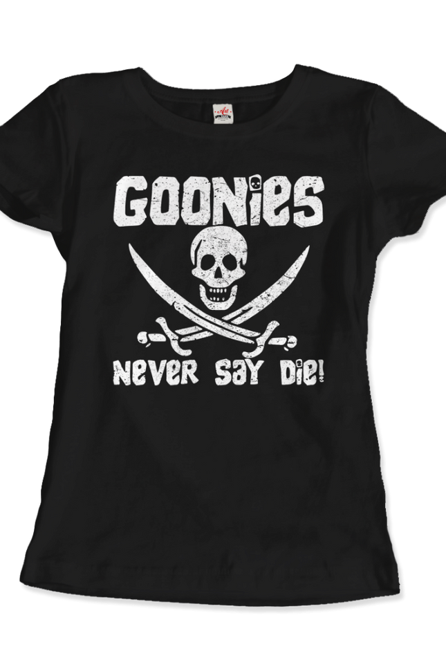 The Goonies Never Say Die Distressed Design T-Shirt-Art-O-Rama Shop-Men (Unisex)-Navy-S-Urbanheer