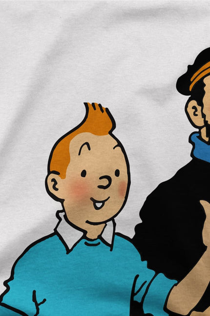 Tintin, Snowy And Captain Haddock Artwork T-Shirt