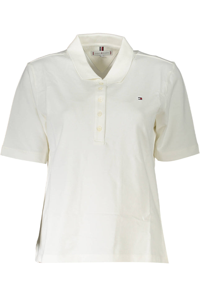 Tommy Hilfiger Polo Short Sleeve Woman White-Polo-TOMMY HILFIGER-WHITE-XS-Urbanheer