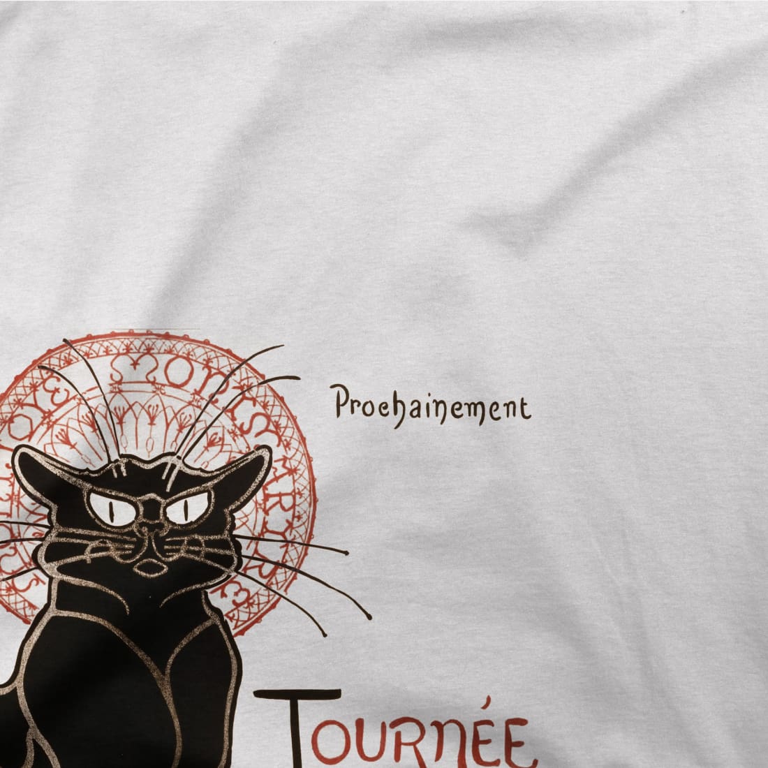 Tournee Du Chat Noir Artwork T-Shirt-Art-O-Rama-Men (Unisex)-White-S-Urbanheer